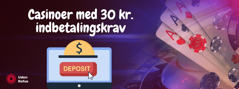 Casinoer med 30 kr. indbetalingskrav