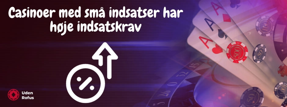 Casinoer med små indsatser har høje indsatskrav