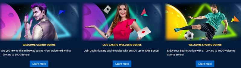 Jupi Casino's Bonusser