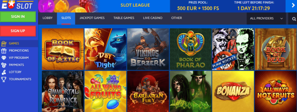 Euslot Casino Spillemaskiner