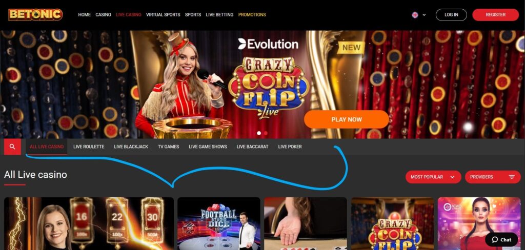 betonic live casino