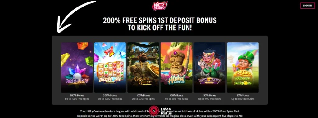 Nifty casino bonus