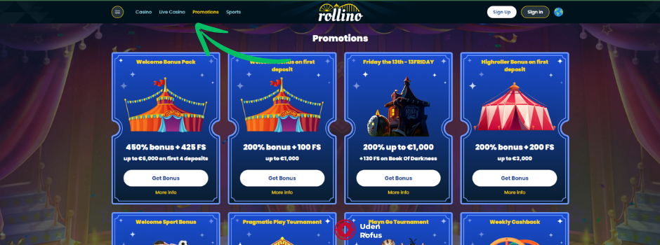 Rollino Casino bonus