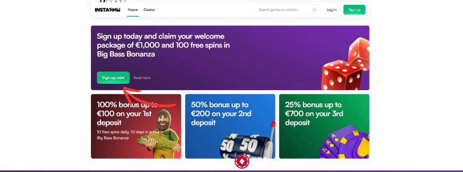 Instaspin casino bonus